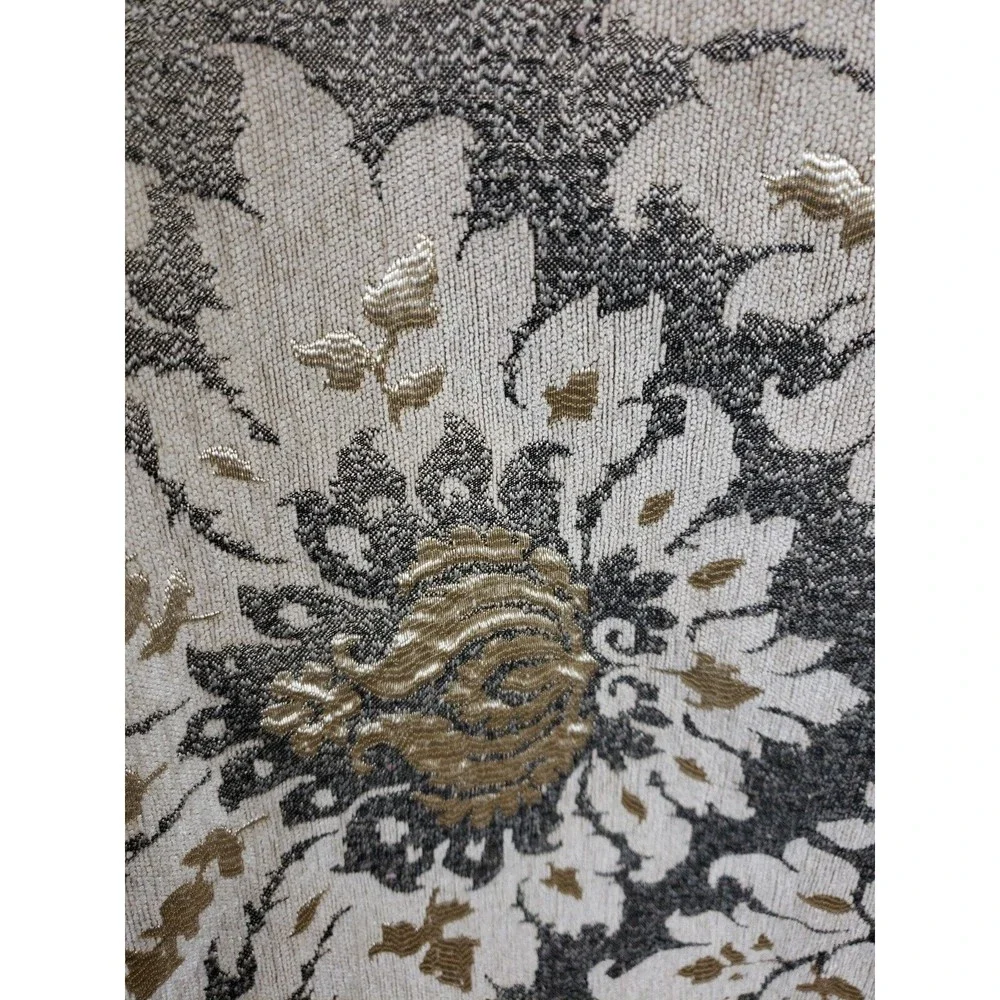 Croscill Nadia Pillow Shams 2 35x19 gray cream King jacquard
